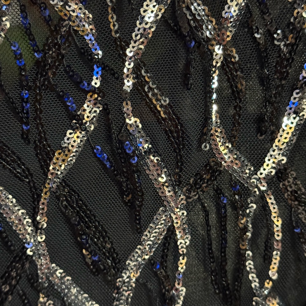 Zara Black Sequins Mini Dress-Made In Morroco - Picture 10 of 12